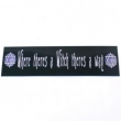 bumpersticker Where there´s a witch, blauw